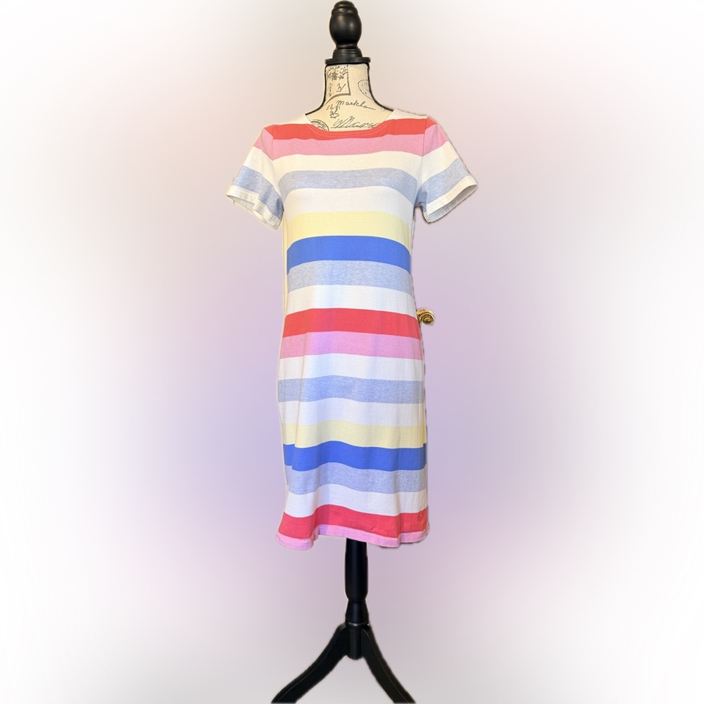 Joules Colorful Striped Midi Dress